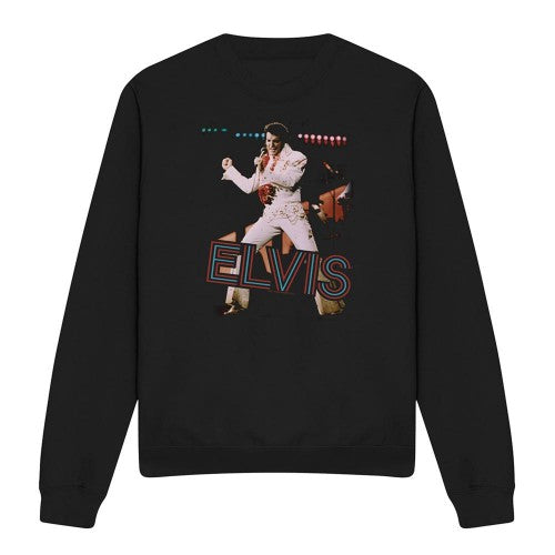 Front - Elvis Presley Unisex Adult Hit The Lights Sweatshirt