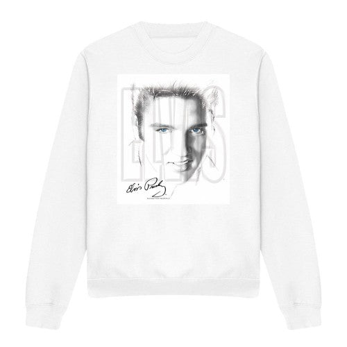 Front - Elvis Presley Unisex Adult Blue Eyes Sweatshirt