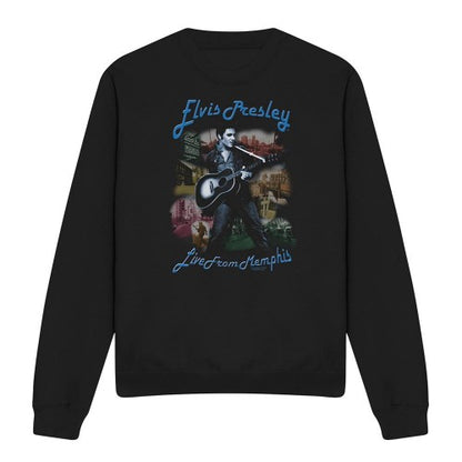Front - Elvis Presley Unisex Adult Memphis Sweatshirt
