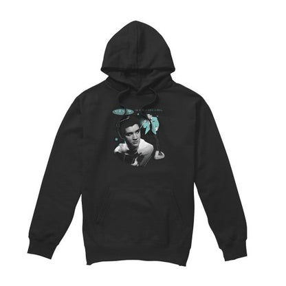 Front - Elvis Presley Unisex Adult Teal Portrait Hoodie