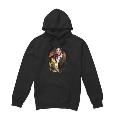 Front - Elvis Presley Unisex Adult Red Scarf 2 Hoodie