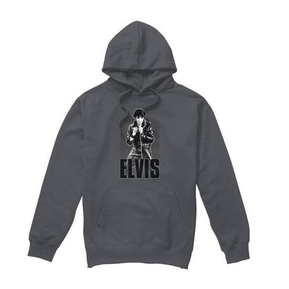 Front - Elvis Presley Unisex Adult Leather Jacket Hoodie