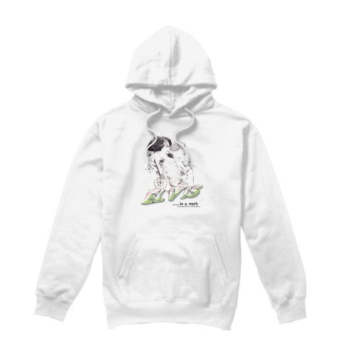Front - Elvis Presley Unisex Adult Is A Verb Hoodie