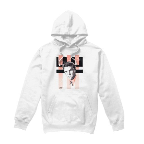 Front - Elvis Presley Unisex Adult Retro Hoodie