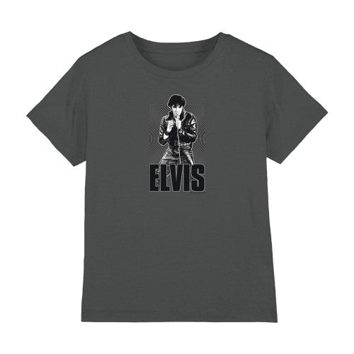 Front - Elvis Presley Childrens/Kids Leathered T-Shirt