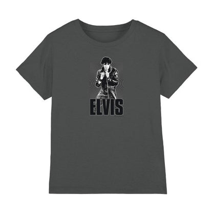 Front - Elvis Presley Childrens/Kids Leathered T-Shirt