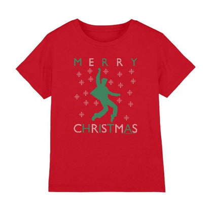 Front - Elvis Presley Childrens/Kids Dancing Ugly Christmas T-Shirt