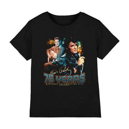 Front - Elvis Childrens/Kids Year 75th T-Shirt