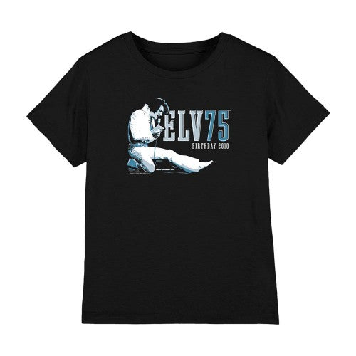 Front - Elvis Presley Childrens/Kids Logo 75th T-Shirt