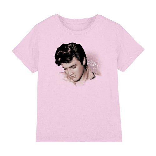 Front - Elvis Presley Childrens/Kids Looking Down T-Shirt