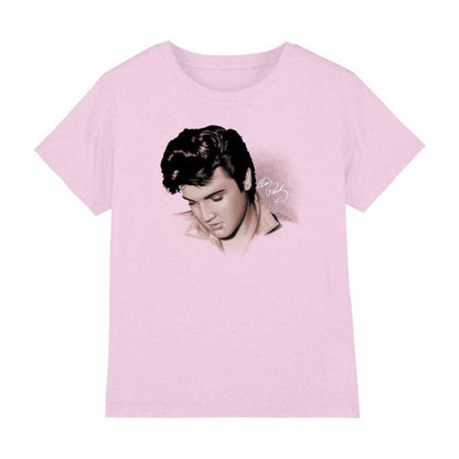 Front - Elvis Presley Childrens/Kids Looking Down T-Shirt