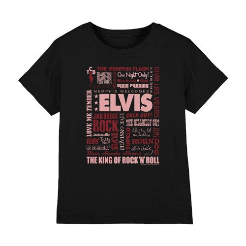 Front - Elvis Presley Childrens/Kids Whole Lotta Type T-Shirt