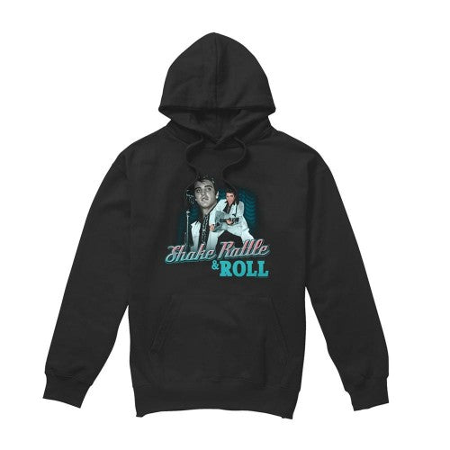 Front - Elvis Presley Unisex Adult Shake Rattle & Roll Hoodie