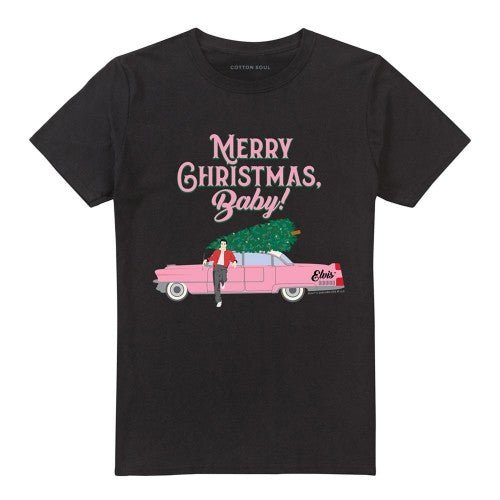 Front - Elvis Presley Unisex Adult Merry Christmas Baby T-Shirt