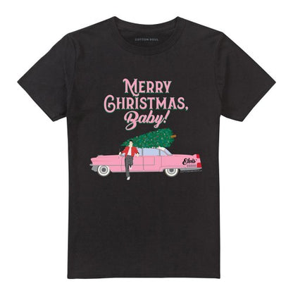 Front - Elvis Presley Unisex Adult Merry Christmas Baby T-Shirt