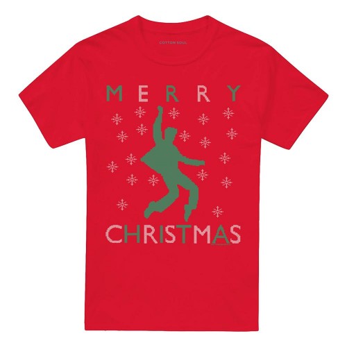 Front - Elvis Presley Unisex Adult Dancing Ugly Christmas T-Shirt