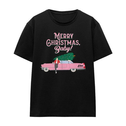 Front - Elvis Presley Womens/Ladies Merry Christmas Baby T-Shirt
