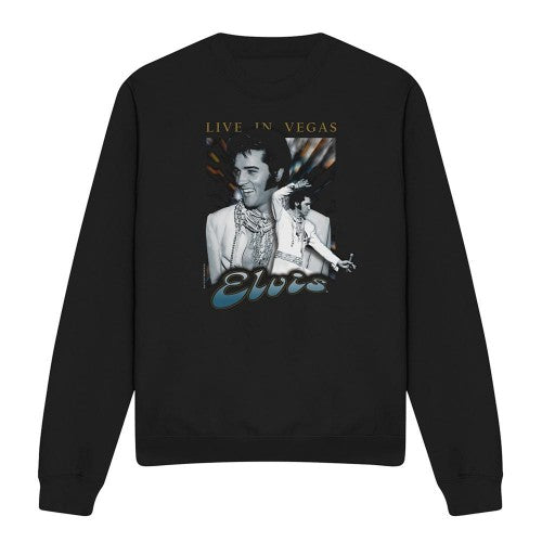 Front - Elvis Presley Unisex Adult Live In Vegas Sweatshirt