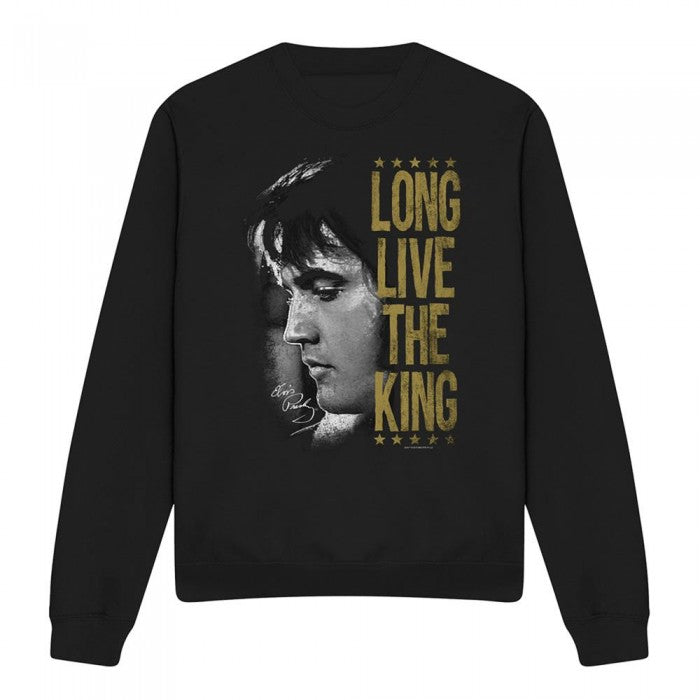 Front - Elvis Presley Unisex Adult Long Live The King Sweatshirt