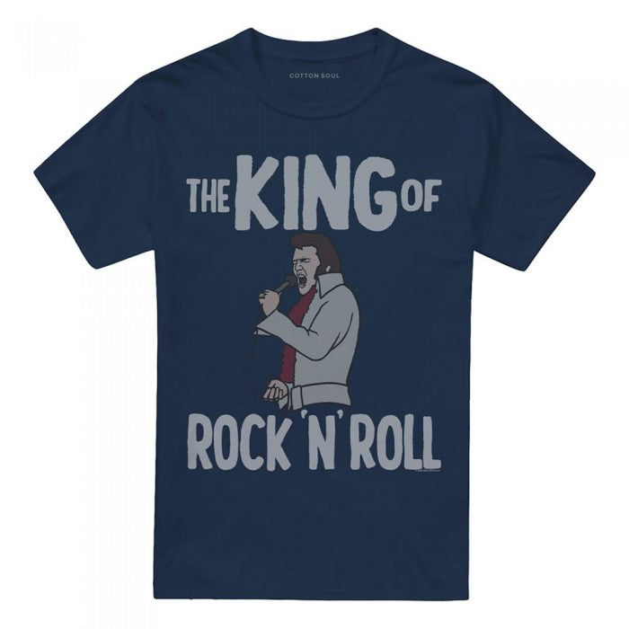 Front - Elvis Presley Unisex Adult The King Of Rock N Roll T-Shirt