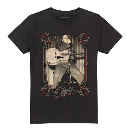 Front - Elvis Presley Unisex Adult Pinstripe T-Shirt