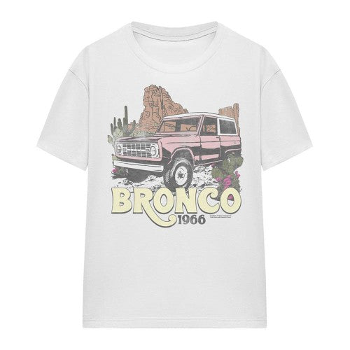 Front - Ford Womens/Ladies Bronco 1966 Desert T-Shirt