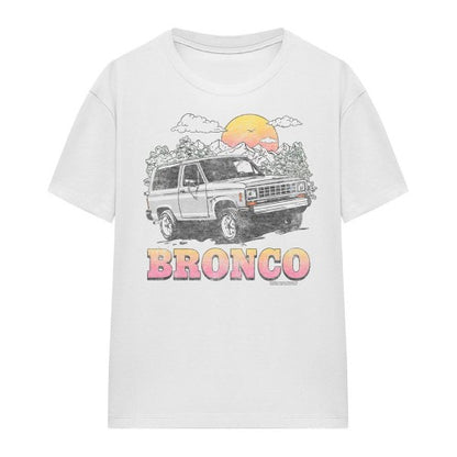 Front - Ford Womens/Ladies Bronco Sunrise T-Shirt