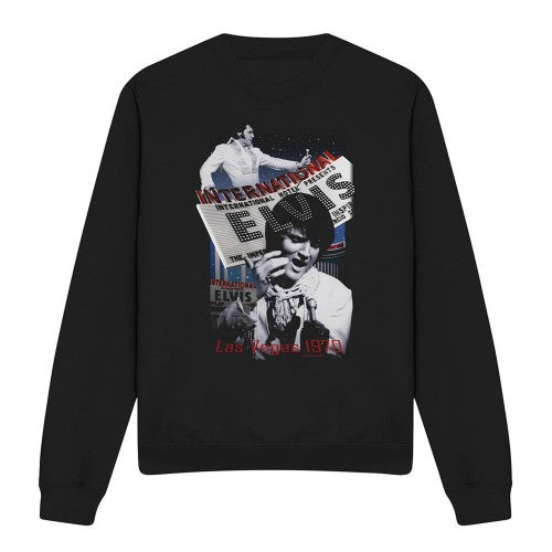 Front - Elvis Presley Unisex Adult International Hotel Sweatshirt