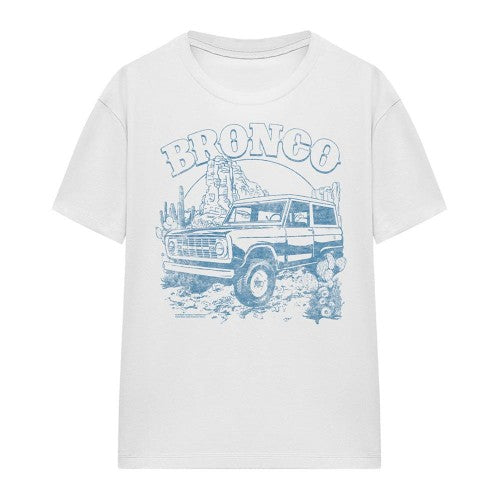Front - Ford Womens/Ladies Bronco Desert T-Shirt