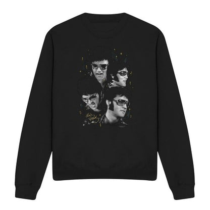 Front - Elvis Presley Unisex Adult Faces Polycotton Sweatshirt