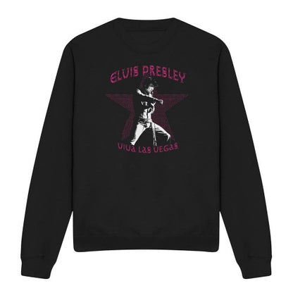 Front - Elvis Presley Unisex Adult Viva Las Vegas Star Sweatshirt