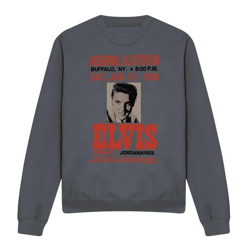 Front - Elvis Presley Unisex Adult Buffalo 1956 Sweatshirt