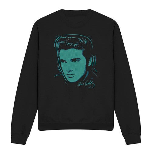 Front - Elvis Presley Unisex Adult Young Dots Sweatshirt