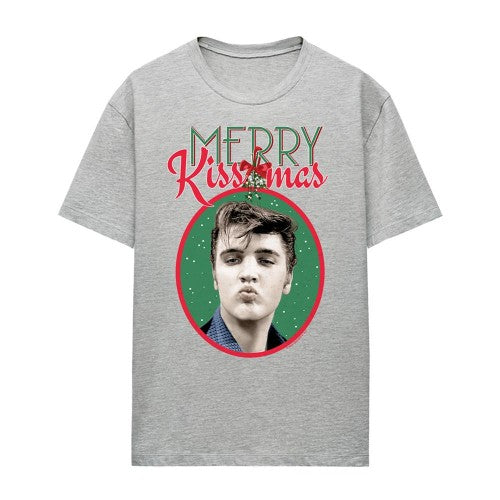 Front - Elvis Presley Womens/Ladies Merry Kissmas T-Shirt