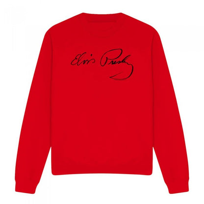 Front - Elvis Unisex Adult Signature Sketch Sweatshirt