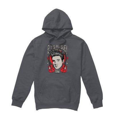 Front - Elvis Presley Unisex Adult Elvis Rock Hoodie