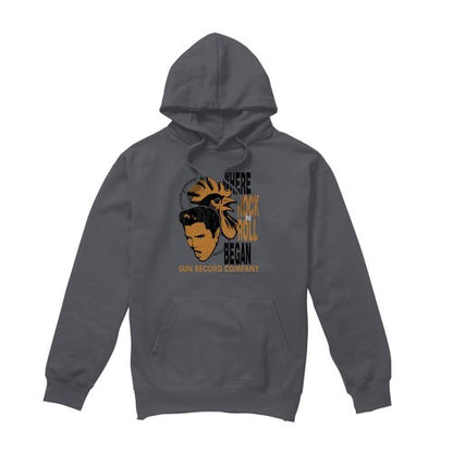 Front - Elvis Presley Unisex Adult Sun Elvis And Rooster Hoodie