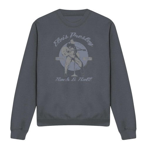 Front - Elvis Presley Unisex Adult Rock Roll Sweatshirt
