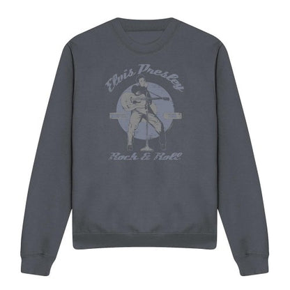 Front - Elvis Presley Unisex Adult Rock Roll Sweatshirt