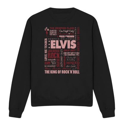 Front - Elvis Presley Unisex Adult Whole Lotta Type Sweatshirt