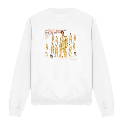 Front - Elvis Presley Unisex Adult 50 Million Fans Sweatshirt