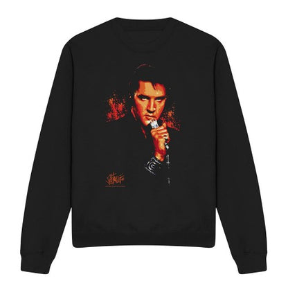 Front - Elvis Presley Unisex Adult Trouble Sweatshirt