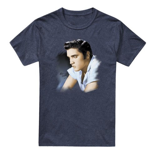 Front - Elvis Presley Unisex Adult Profile T-Shirt