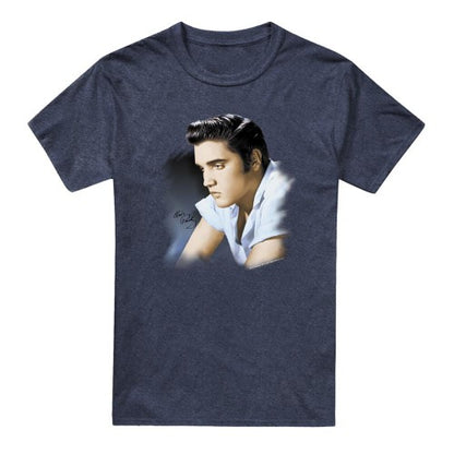 Front - Elvis Presley Unisex Adult Profile T-Shirt