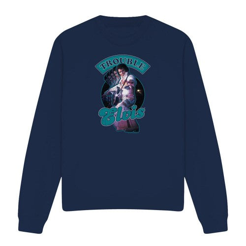 Front - Elvis Presley Unisex Adult Total Trouble Sweatshirt