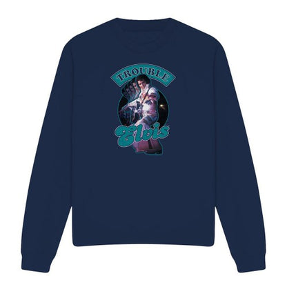 Front - Elvis Presley Unisex Adult Total Trouble Sweatshirt