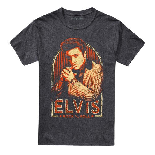 Front - Elvis Presley Unisex Adult Stripes T-Shirt