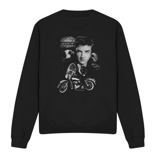 Front - Elvis Presley Unisex Adult The King Rides Again Sweatshirt