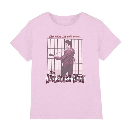 Front - Elvis Presley Childrens/Kids Cell Block Rock T-Shirt