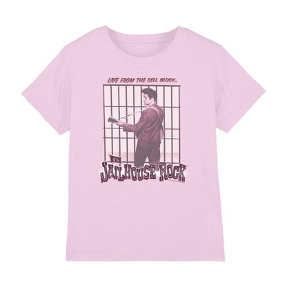Front - Elvis Presley Childrens/Kids Cell Block Rock T-Shirt